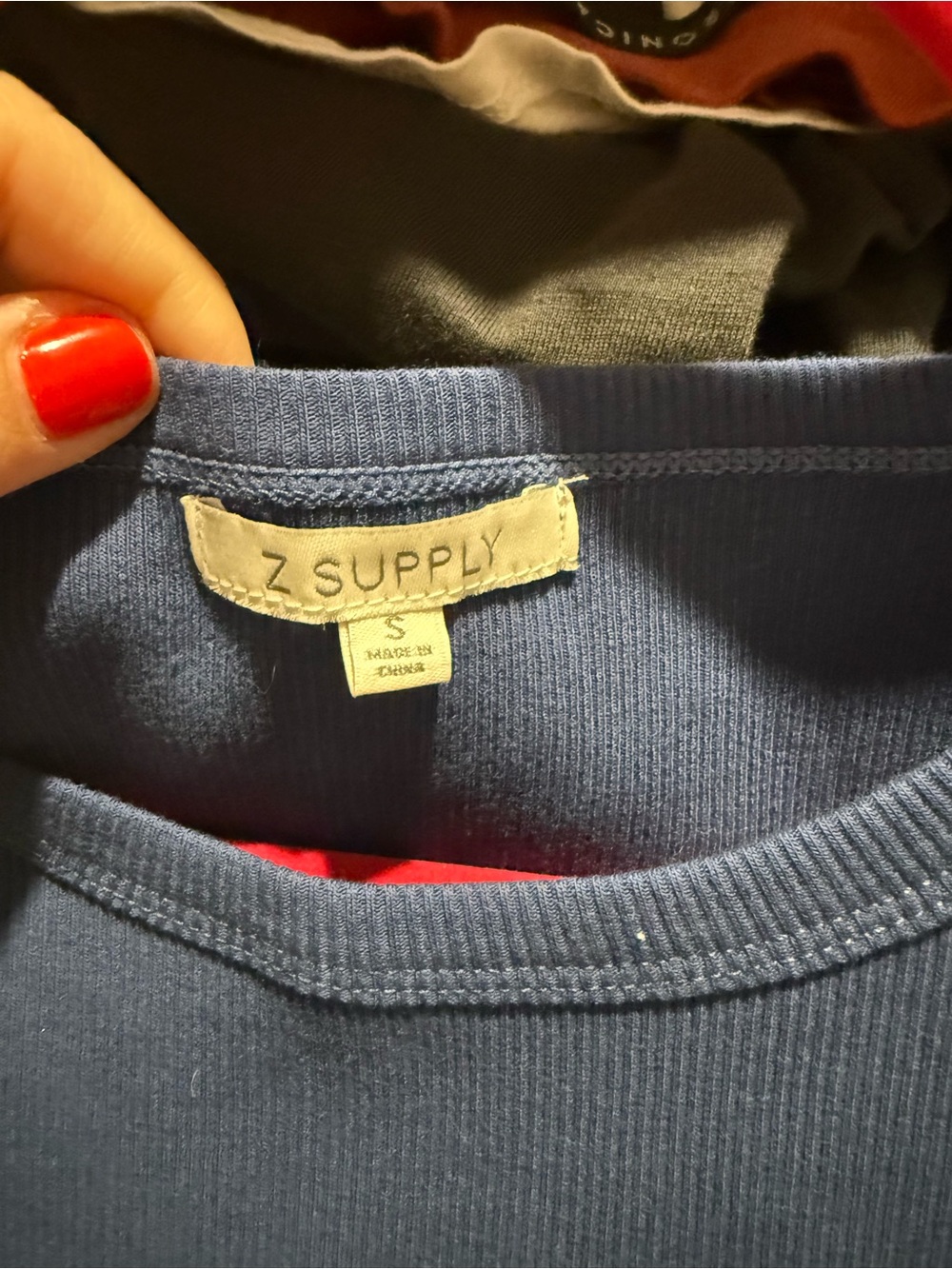 Blue Ribbed Tank Top - SUPRE - Picture 3 of 3